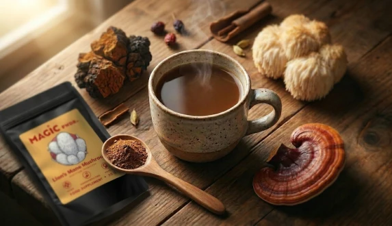 Hvordan vælger man et adaptogent svampetilskud? Reishi, chaga og løvemanke i praksis