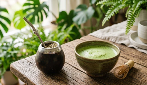 Yerba mate eller matcha – hvad skal man vælge? En sammenligning af deres egenskaber, smag og virkninger