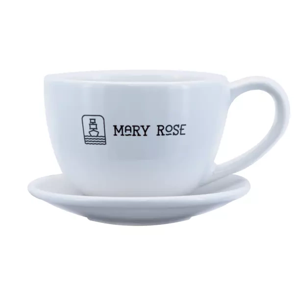 Tekop med Mary Rose-logo (hvid) 200 ml