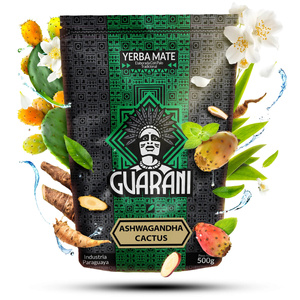 Yerba Mate sæt Guarani Ashwagandha 500g Kalabas + Bombilla