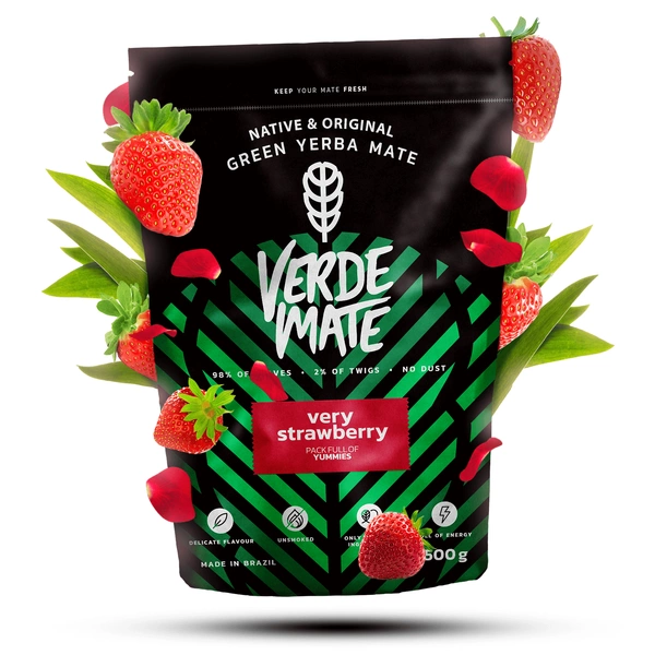 Yerba Verde Mate Grøn Meget Jordbær 0,5kg