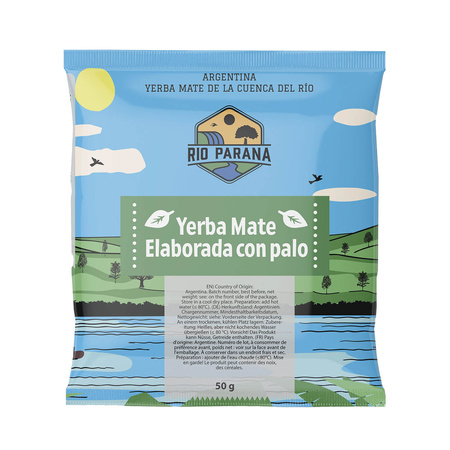 Yerba Mate Rio Parana sæt 2x50g Kalabas + Bombilla