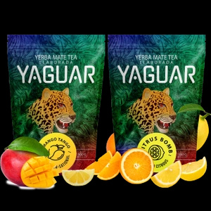 Yerba Mate Yaguar frugtig Citrus Mango 2x500g 1kg