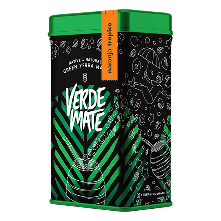 Yerbera - dåse + Verde Mate Grøn Naranja Tropico 0,5 kg 