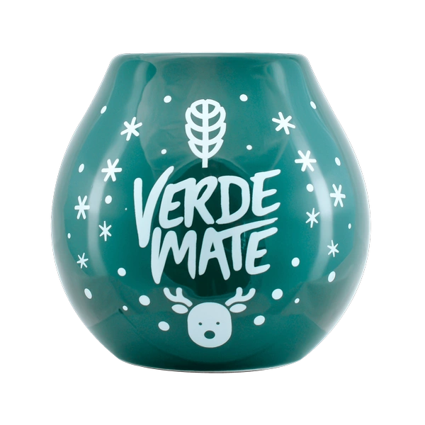 Keramisk kalabas med Verde Mate-logo - Vintertid 350 ml