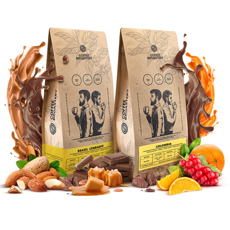 Sæt Coffee Broastery Colombia Medellin + Brazil Cerrado 2x1kg (2kg)