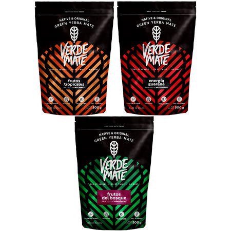 Yerba Verde Mate Green 3x500g various blends