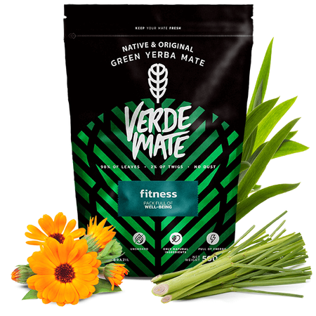 Verde Mate Green Fitness 0,5 kg 500 g - brasiliansk yerba mate-te med frugt og urter