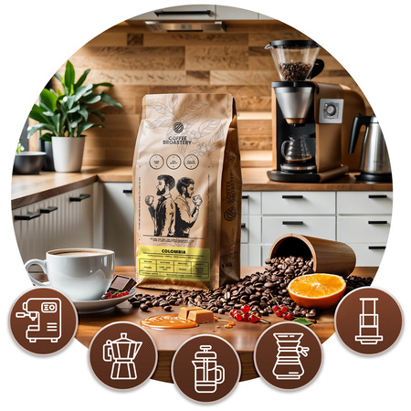 Sæt Coffee Broastery Colombia Medellin + Brazil Cerrado 2x1kg (2kg)