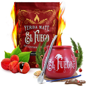 Yerba Mate Vinter startsæt El Fuego Energia 500g + tilbehør