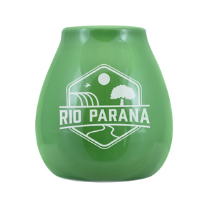 Keramisk kalabas med Rio Parana-logo (grøn) 330 ml