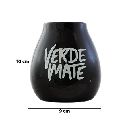 Gourde keramik sort - Verde Mate - 350ml