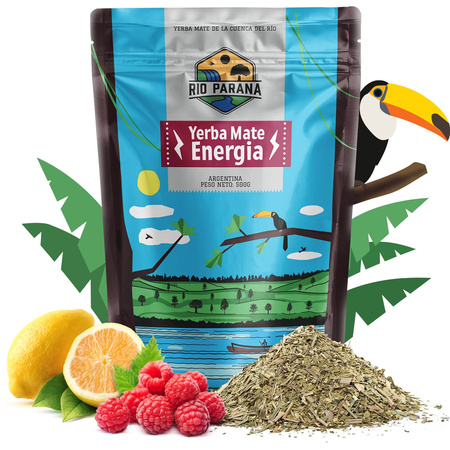 Yerba Mate sæt Rio Parana Energia Elaborada 2x500g + tilbehør