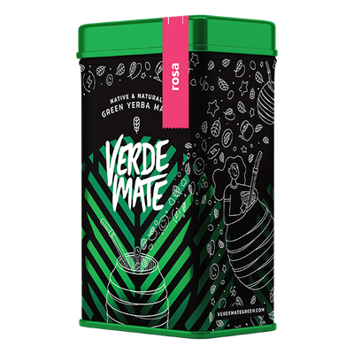 Yerbera - dåse + Verde Mate Grøn Rosa 0,5 kg 