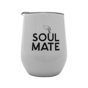 TermoLid - beholder i rustfrit stål med låg - Soul Mate (hvid) - 350 ml