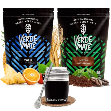 Yerba mate sæt Verde Mate kalabas Drive bombilla