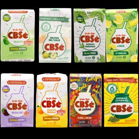 Yerba Mate 8xCBSE various flavours - guarana, fruit