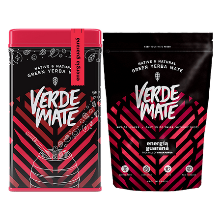 Yerbera Yerba Mate Verde Mate Energia guarana 2x500g