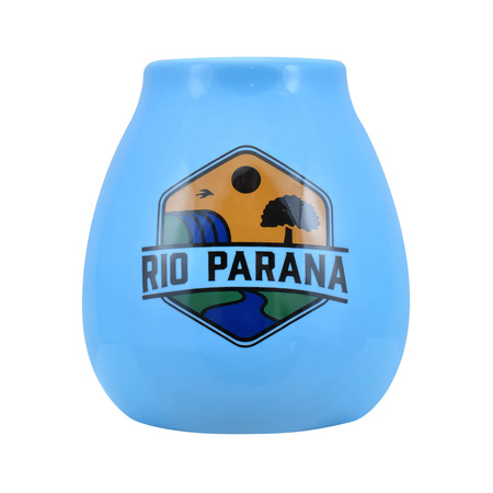 Keramisk kalabas med Rio Parana-logo (blå) 330 ml