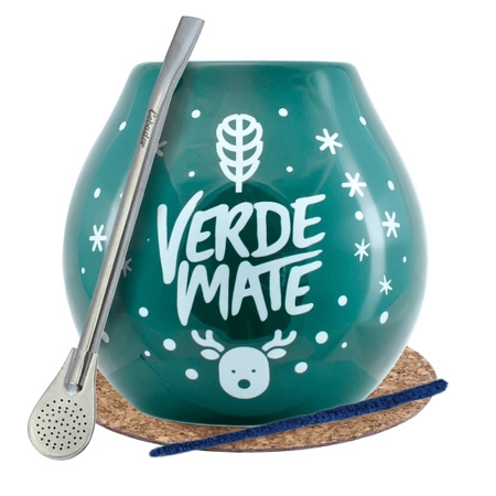 Yerba Mate Vintersæt Verde Mate kalabas + bombilla