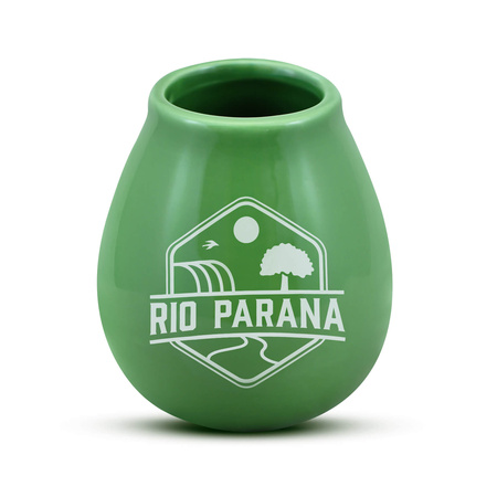 Keramisk kalabas med Rio Parana-logo (grøn) 330 ml