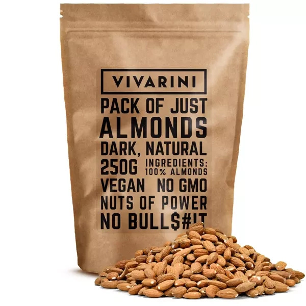 Vivarini - Naturlige mandler (mørke) 250g