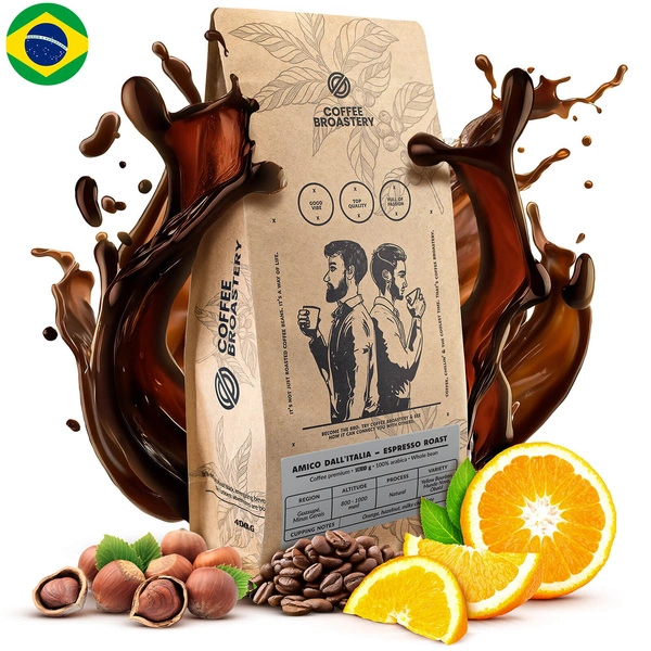 Coffee Broastery - Helbønnekaffe Amico dall'Italia Espresso Roast 400g