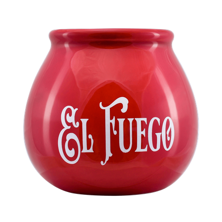 Keramisk kalabas med El Fuego-logo (rød) 300 ml